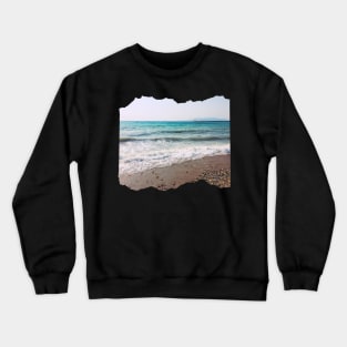 Beautiful photography of ocean waves and blue sky Crewneck Sweatshirt